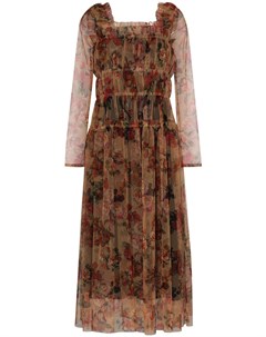 Платье из тюля с цветочным принтом и сборками Molly goddard