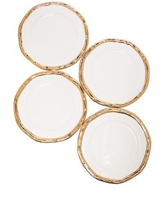 Набор Bamboo из четырех керамических тарелок 21 см Les-ottomans