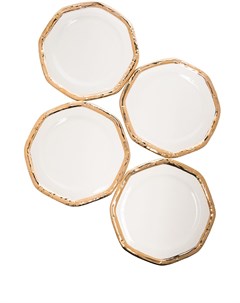 Набор Bamboo из четырех керамических тарелок 27 см Les-ottomans