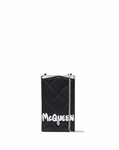 Стеганая мини сумка с логотипом Alexander mcqueen