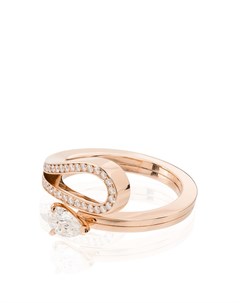 Кольцо Serti Inverse из розового золота с бриллиантом Repossi