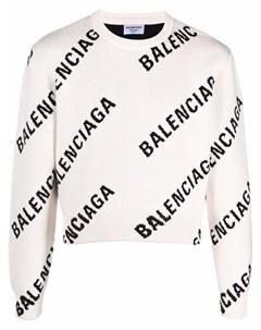 Укороченный джемпер с логотипом Balenciaga