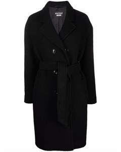 Пальто из смесовой шерсти с поясом Boutique moschino