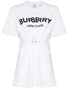Футболка с вырезом и логотипом Burberry