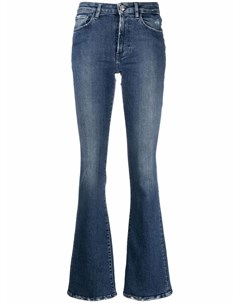 Расклешенные джинсы с эффектом потертости 3x1