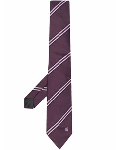 Шелковый галстук в полоску с логотипом Givenchy