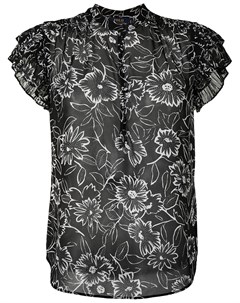Блузка с оборками и цветочным принтом Polo ralph lauren