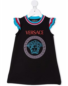Платье с логотипом Medusa Versace kids