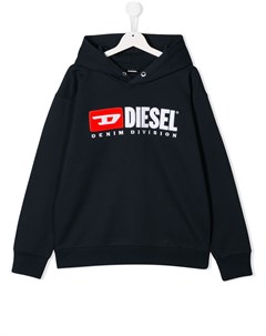 Толстовка с вышитым логотипом и капюшоном Diesel kids