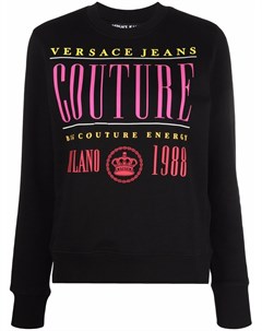 Толстовка с надписью и логотипом Versace jeans couture