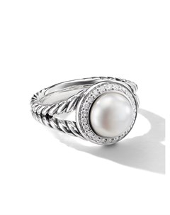 Серебряное кольцо с жемчугом и бриллиантом David yurman