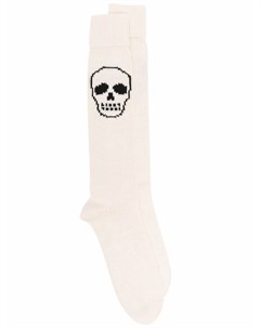 Двухцветные носки с узором Skull Alexander mcqueen