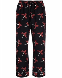 Укороченные брюки с цветочным принтом Valentino
