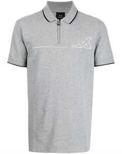 Рубашка поло с воротником на молнии и логотипом Armani exchange