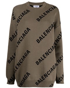 Жаккардовый джемпер с логотипом Balenciaga