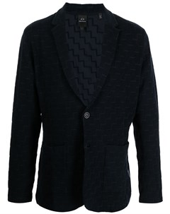 Однобортный пиджак с геометричным узором Armani exchange