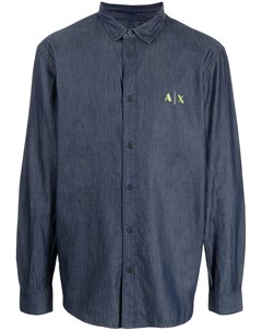 Джинсовая рубашка с логотипом Armani exchange
