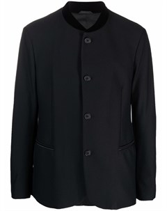 Однобортный пиджак с контрастной отделкой Giorgio armani