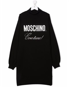 Платье толстовка с логотипом Moschino kids