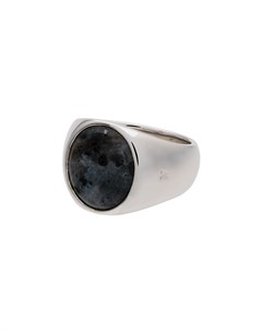 Серебряное кольцо Oval Larvikite с опалом Tom wood
