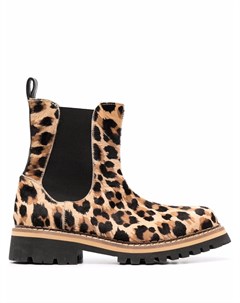 Ботинки челси с леопардовым принтом Moschino