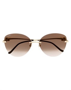 Солнцезащитные очки в массивной оправе Cartier eyewear