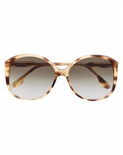 Солнцезащитные очки в круглой оправе черепаховой расцветки Victoria beckham eyewear