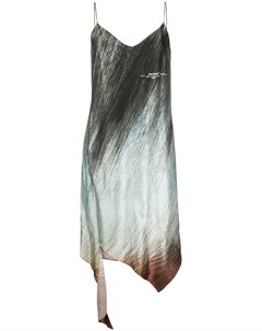 Платье асимметричного кроя с абстрактным принтом Off-white