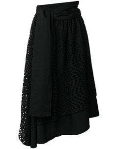 Многоярусная юбка с кружевным слоем Yohji yamamoto pre-owned