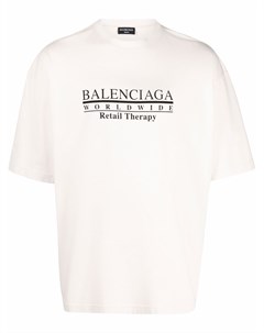 Футболка с надписью Retail Therapy Balenciaga