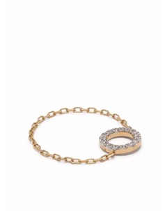 Цепочное кольцо из желтого золота с бриллиантами Djula