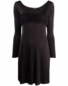 Платье мини со сборками Versace pre-owned