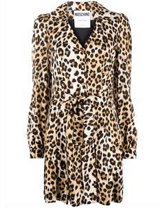 Платье рубашка с леопардовым принтом Moschino