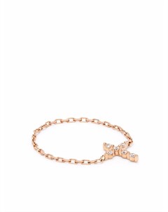 Цепочное кольцо из розового золота с бриллиантами Djula