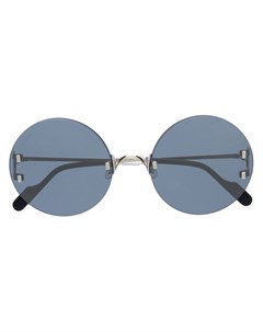 Затемненные солнцезащитные очки в круглой оправе Cartier eyewear