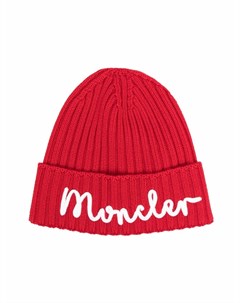 Шерстяная шапка бини с логотипом Moncler enfant