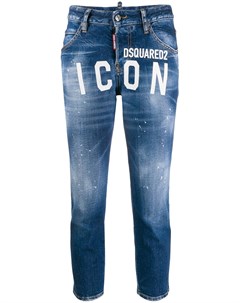 Укороченные джинсы Icon с логотипом Dsquared2