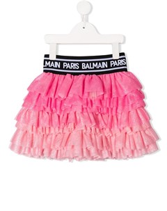 Пышная юбка с оборками и логотипом Balmain kids