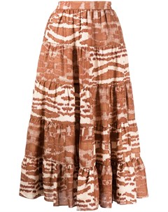 Ярусная шелковая юбка Aisa Ulla johnson