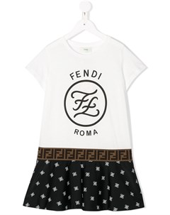 Платье футболка с логотипом Fendi kids