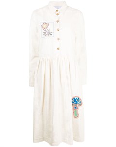 Вельветовое платье макси с вышивкой Mira mikati