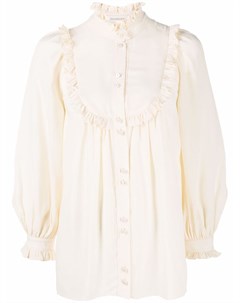 Блузка с длинными рукавами и оборками Zimmermann