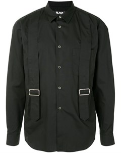 Рубашка с длинными рукавами и ремешками с пряжками Black comme des garçons