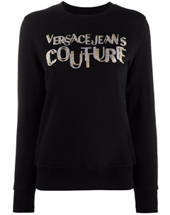 Толстовка с блестками и логотипом Versace jeans couture