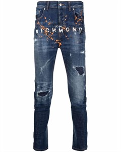 Узкие джинсы с логотипом John richmond