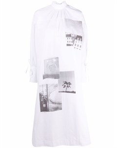 Платье рубашка с графичным принтом Ganni