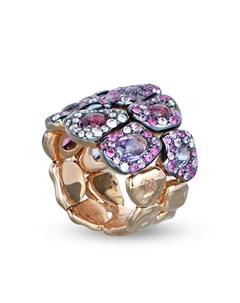 Двойное кольцо Via Roma из розового золота с бриллиантами Rodney rayner