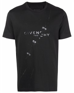 Футболка с логотипом и эффектом тромплей Givenchy