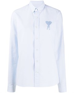 Рубашка с вышитым логотипом Ami paris