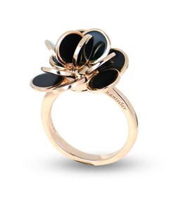Эмалированное кольцо Paillettes из розового золота Chantecler